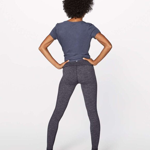 Lululemon Wunder Under Leggings / Tights / Pants (black grey herringbone) Luon - Picture 4 of 12